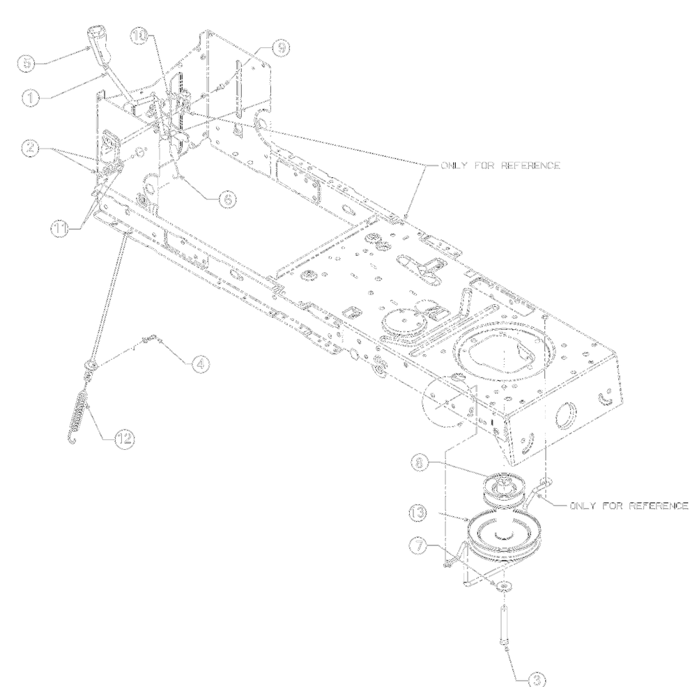 Manual Pto Diagram and Parts List for 2022 Yard Machines Lawn Tractor